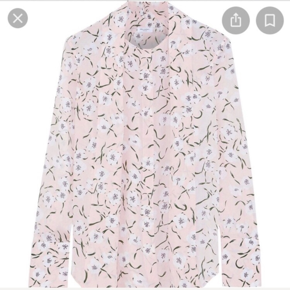 Equipment Luis Tie Front Blouse-XS